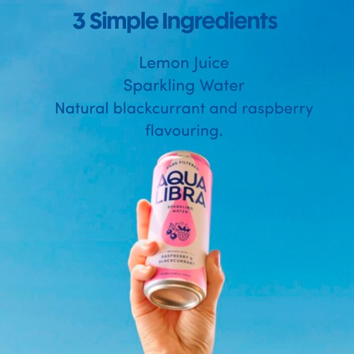 Aqua Libra Raspberry and Blackcurrant Infused Sparkling Water