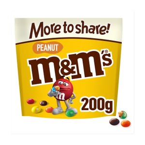M&M's Crunchy Peanut & Milk Chocolate More To Share Pouch   200g
