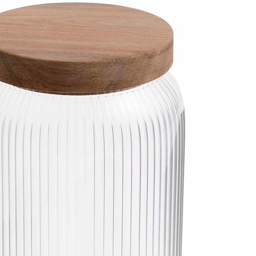 M&S Large Ribbed Glass Storage Jar, One Size, No Colour