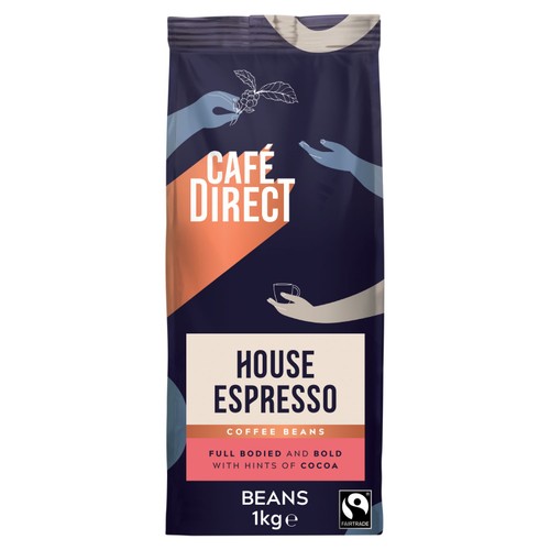 Cafedirect House Blend Fairtrade Espresso Coffee Beans
