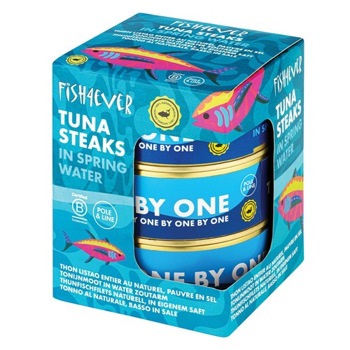Fish 4 Ever Azores Skipjack Tuna Steaks in Spring Water