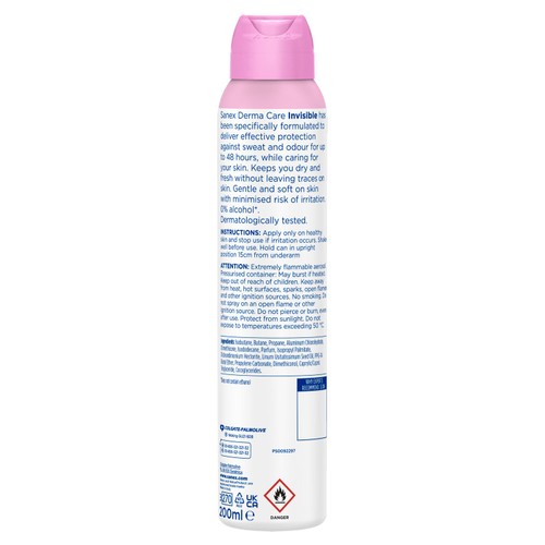 Sanex Derma Care+ Invisible 48-Hour Antiperspirant Spray Deodorant