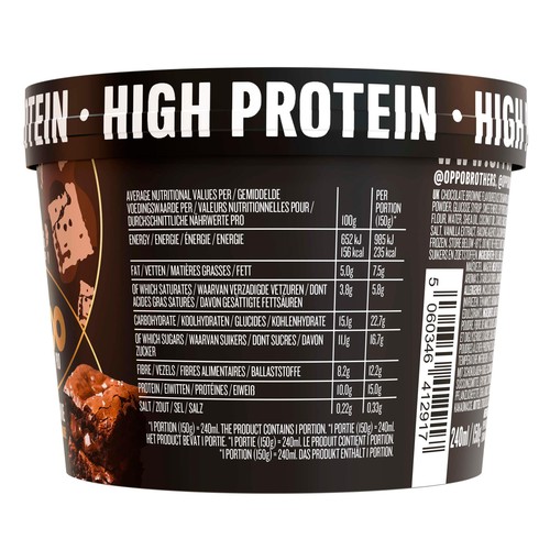 Oppo Pro High Protein Chocolate Brownie Ice Cream Tub