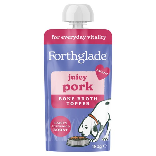 Forthglade Bone Broth Topper for Dogs, Juicy Pork