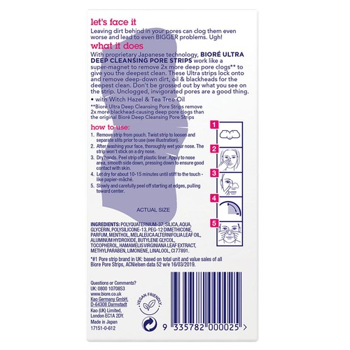 Biore Ultra Deep Cleansing Pore Strips