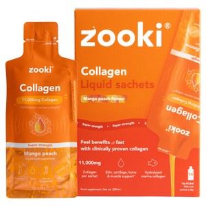 Zooki Super Strength Marine Collagen 11,000mg, Mango Peach Sachets