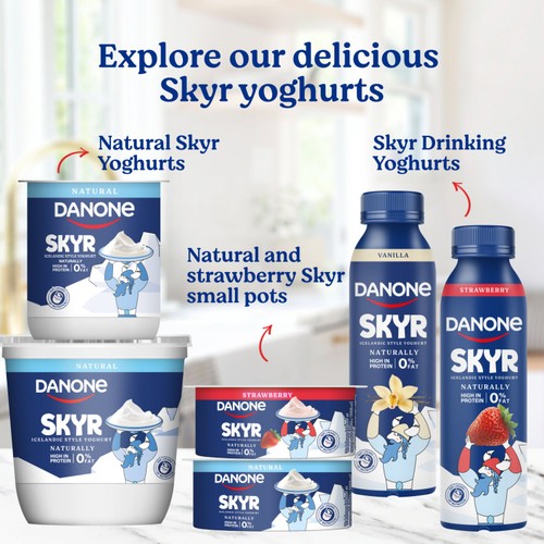 Danone Skyr High Protein 0% Fat Natural Yoghurt Big Pot
