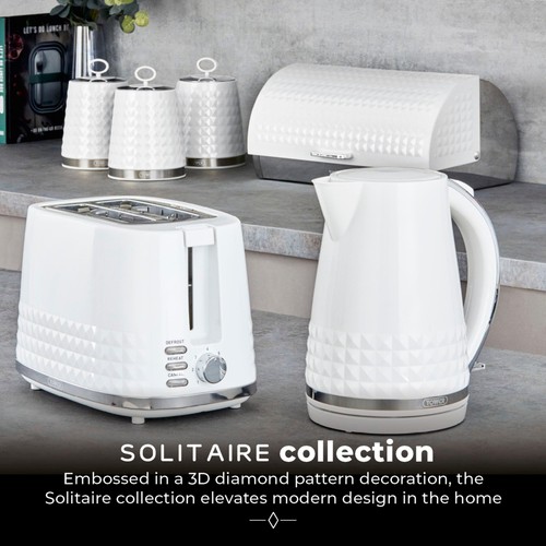 Tower Solitaire 2 Slice Toaster White