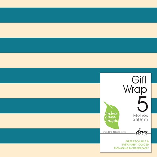 Blue Stripe Gift Wrap Roll