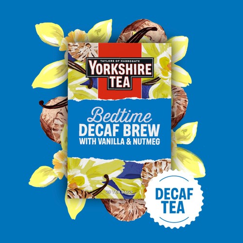 Yorkshire Tea Bedtime Decaf Brew, Vanilla & Nutmeg Herbal Tea Bags
