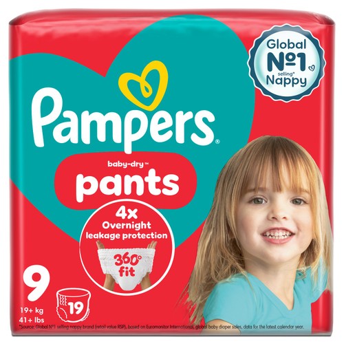 Pampers Baby Dry Nappy Pants Size 9 Essential