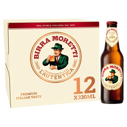 Birra Moretti Lager Beer Bottles