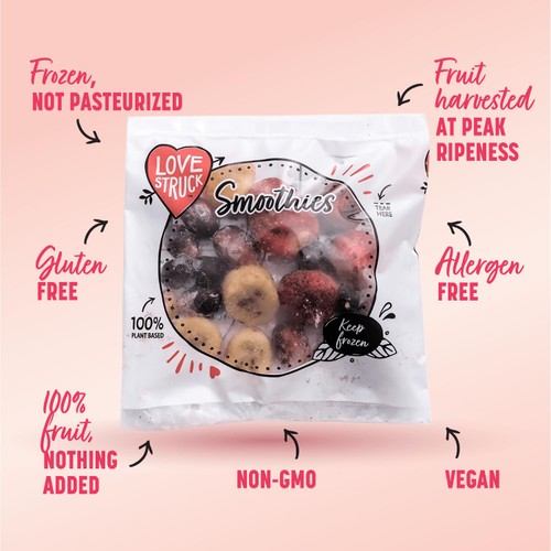 Love Struck Grape, Blueberry, Banana & Strawberry Smoothie 