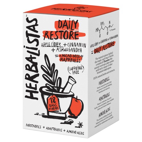 Herbalistas Daily Restore Herbal Tea with Apple, Cinnamon & Ashwagandha