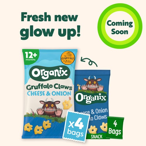 Organix Cheese & Onion Gruffalo Claws Toddler Snack Multipack 12+ Months