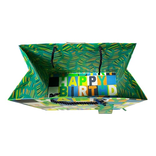 Neon Blue Birthday Medium Gift Bag