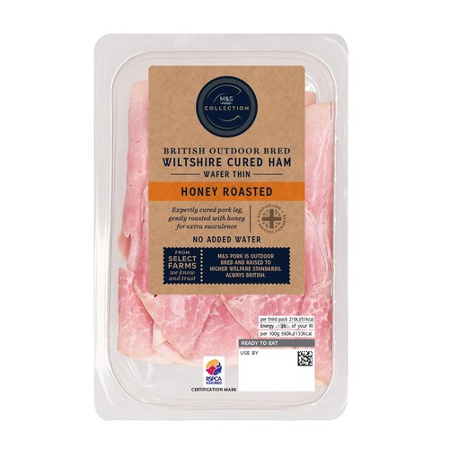 M&S British Wiltshire Cured Wafer Thin Honey Roast Ham
