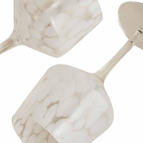 M&S Speckled Wine Glasses, White
