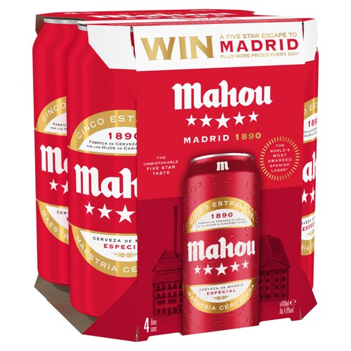 Mahou Spanish Lager Beer Cans