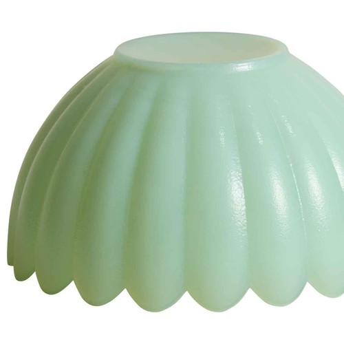 M&S Milk Glass Sundae Dish, Green