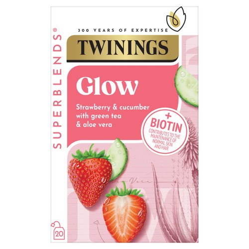 Twinings Superblends Glow with Strawberry, Cucumber & Green Tea