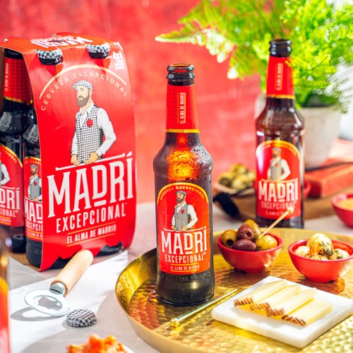 Madri Excepcional Premium Lager Beer Bottle