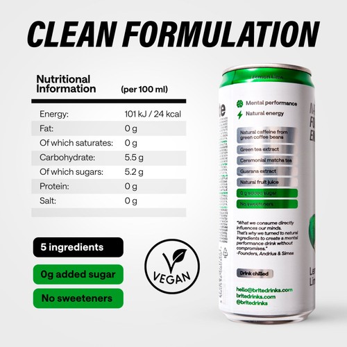 Brite Natural Focus, Energy Lemon Lime