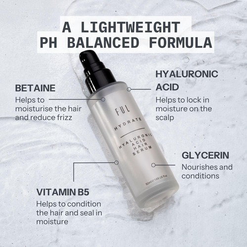 FUL Hyaluronic Acid Hair Serum Anti-Frizz for Dry or Curly Hair
