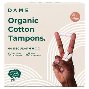 DAME Organic Cotton Tampons Regular Value Pack