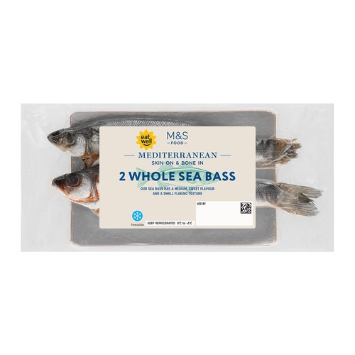 M&S 2 Whole Sea Bass