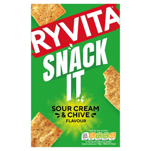 Ryvita Snack It Thins Sour Cream & Chive Flatbread Snacks