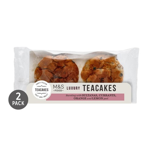 M&S 2 Fruit Filled Luxury Teacakes