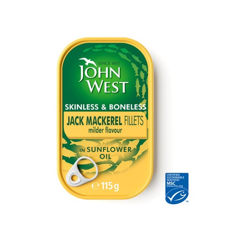 John West Skinless & Boneless Mackerel in Sunflower Oil 115g
