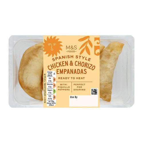 M&S Smoky Chicken & Chorizo Empanadas Serves 2