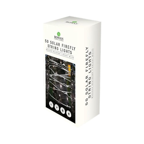 Rowan 50 Solar Firefly String Lights Bright White