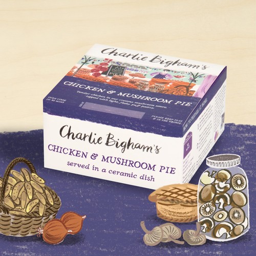 Charlie Bigham's Chicken & Mushroom Ceramic Pie For 1