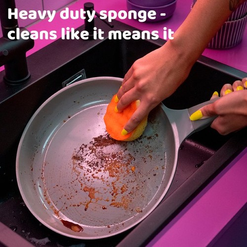 Vileda Punch Heavy Duty Orange Scourer