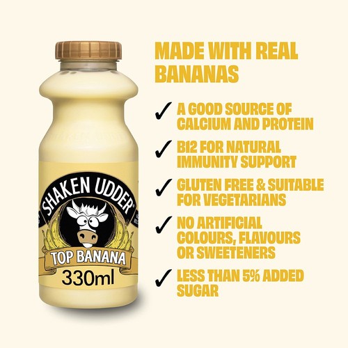 Shaken Udder Top Banana Flavoured Milkshake