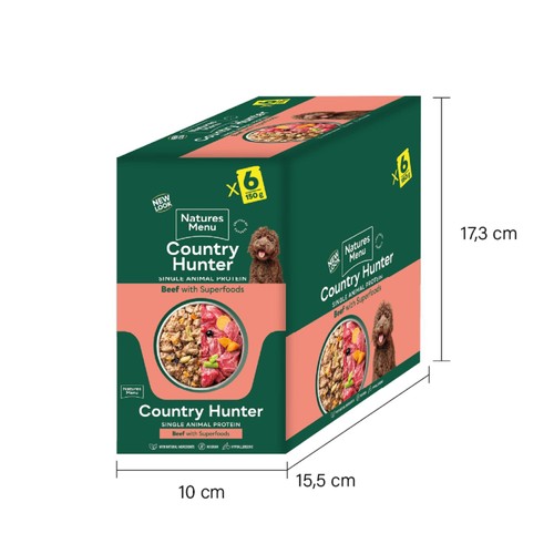 Natures Menu Country Hunter Beef Wet Dog Food Pouches