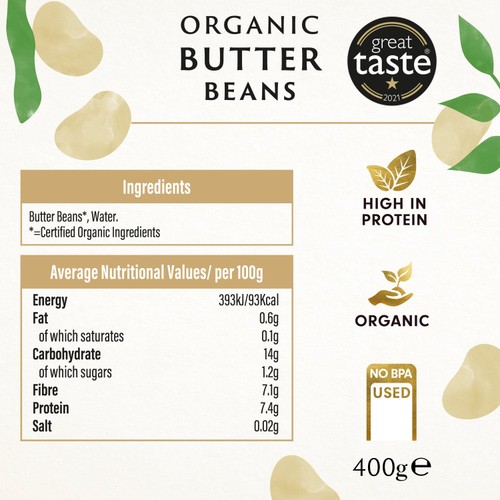 Biona Organic Butter Beans in Water