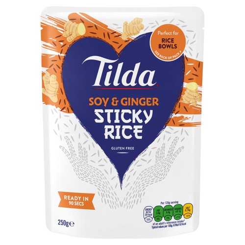 Tilda Microwave Soy Ginger Sticky Medium Grain Rice