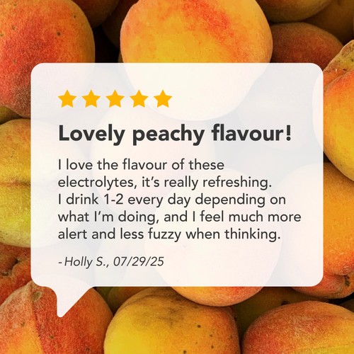 Zooki Electrolytes+ Energy & Focus, Peach Flavour