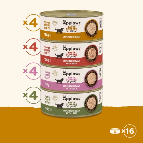 Applaws Taste Topper Dog Gravy Tin Mixed Multipack