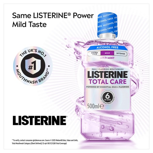 Listerine Total Care Mild Mint Alcohol Free Mouthwash