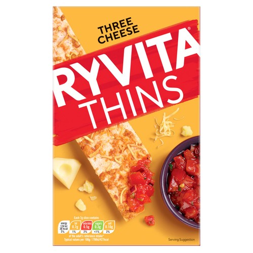 Ryvita Thins Three Cheese Flatbread Crackers
