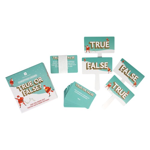 Talking Tables Fun Guy Santa True or False Game