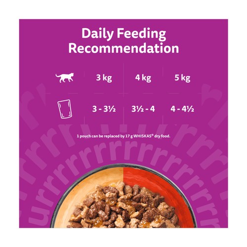 Whiskas 1+ Duo Meaty Combos Adult Wet Cat Food Pouches in Jelly