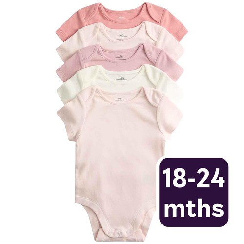 M&S Plain Sleepsuit, 18-24  Months, Pink