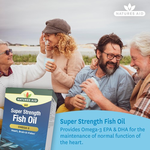 Natures Aid Super Strength Omega-3 Fish Oil Softgels
