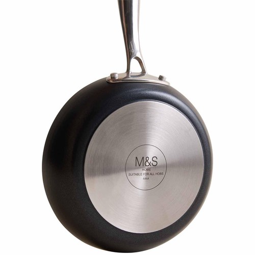 M&S Aluminium 20cm Non Stick Pro Egg Poacher, Black